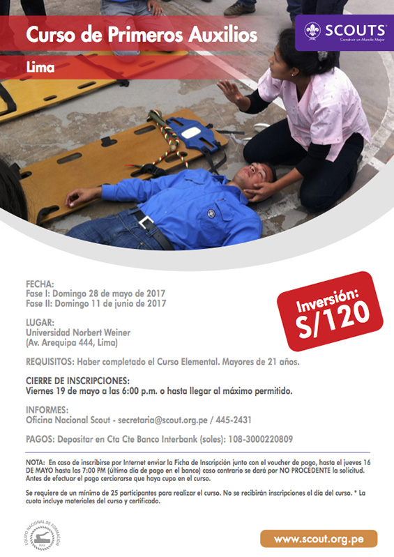 Curso de Primeros Auxilios - Scouts del Perú