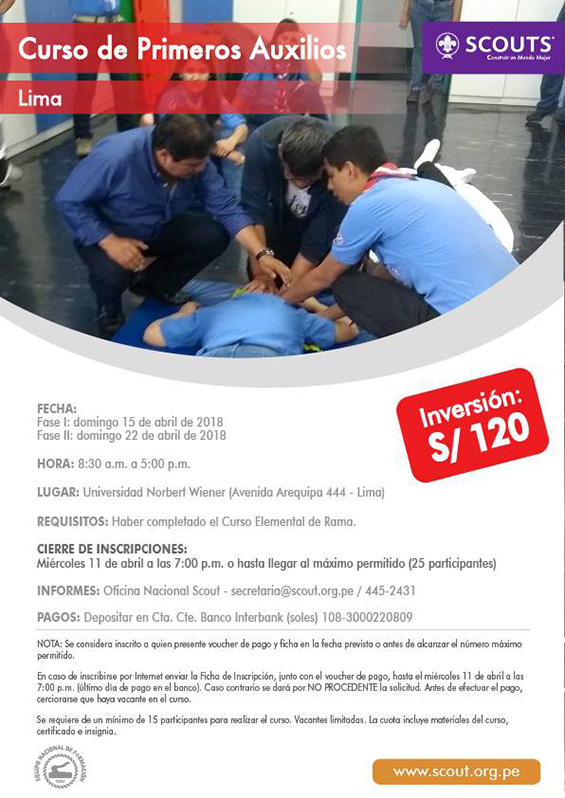Curso de Primeros Auxilios - Lima - Scouts del Perú