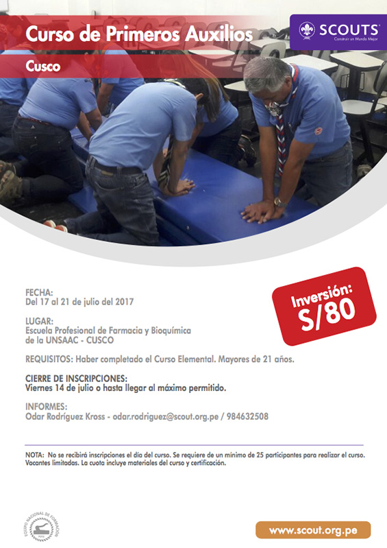 Curso de Primeros Auxilios - Cusco - Scouts del Perú